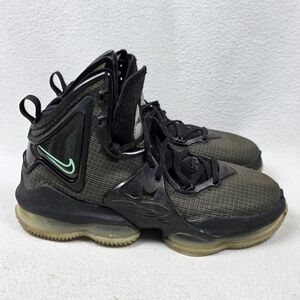 Nike LeBron James 19 Men's Shoes Size 7.5 Black Anthracite Green Glow CZ0203-003
